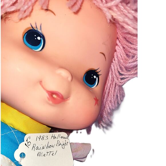 14" Vintage 1983 Rainbow Bright "Tickled Pink" Baby Doll Stuffy Hallmark #4 - Picture 2 of 10